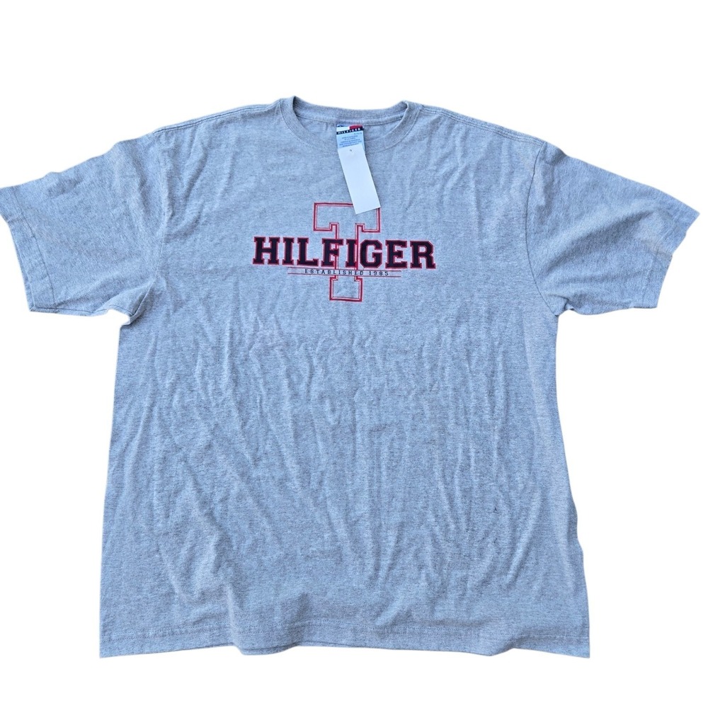 Vintage Tommy‎ Hilfiger Gray Crewneck Tshirt Mens Size XL